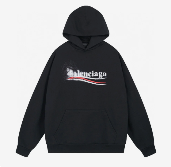 Balenciaga Men's Political Campaign Layered Hoodie in Black