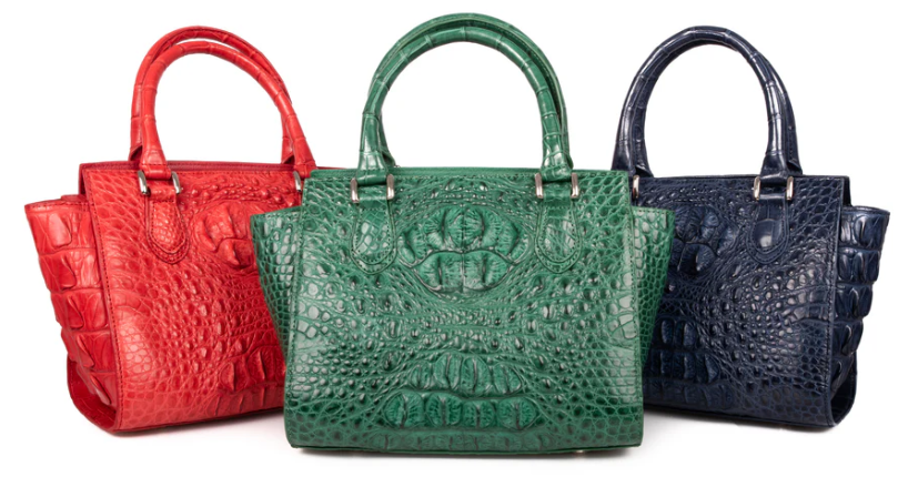 Amore Crocodile Skin Handbag