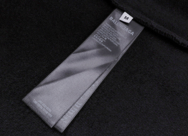 Balenciaga Men's Loop Sports Icon Hoodie Medium Fit in Black