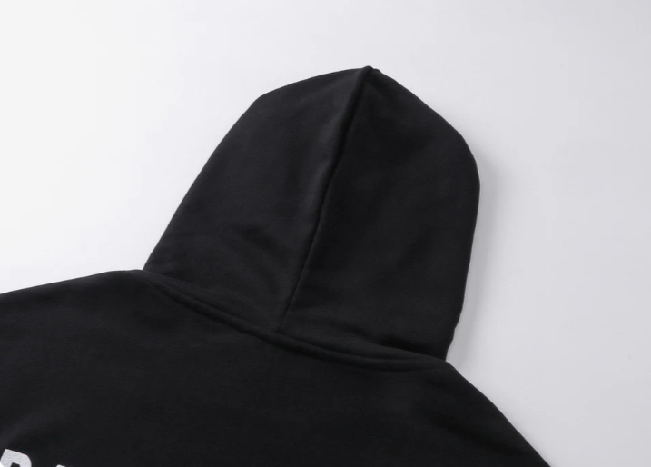 New Balenciaga Back Hoodie Medium Fit in Black