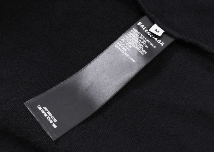 New Balenciaga Back Hoodie Medium Fit in Black