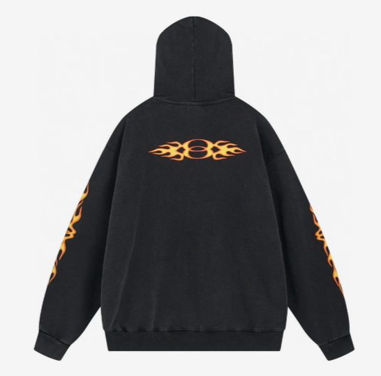 Balenciaga Burning Unity Cotton Medium Fit Hoodie