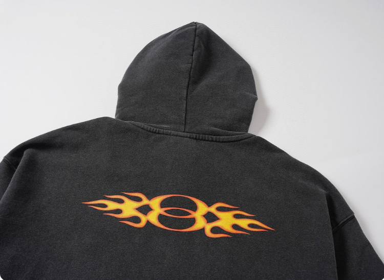 Balenciaga Burning Unity Cotton Medium Fit Hoodie