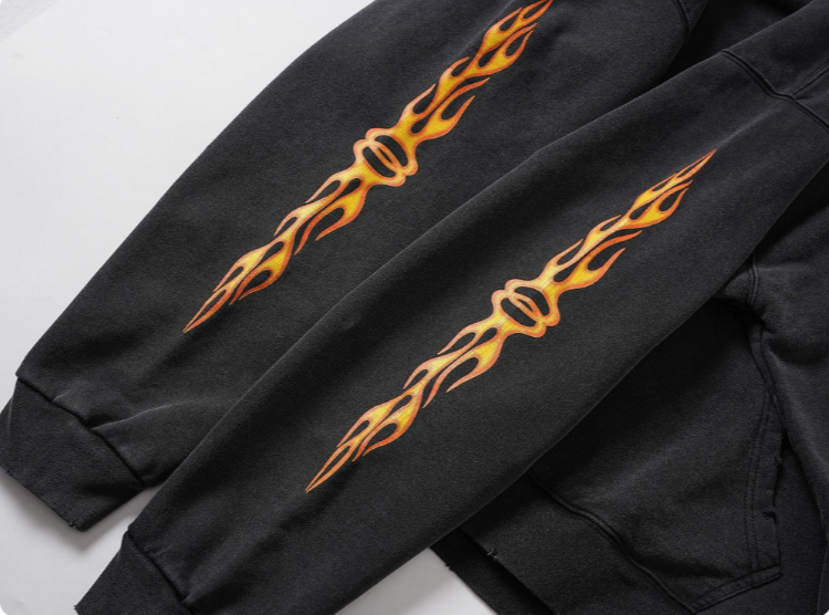 Balenciaga Burning Unity Cotton Medium Fit Hoodie