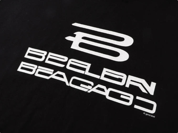 AI Generated Hoodie Medium Fit in black and white