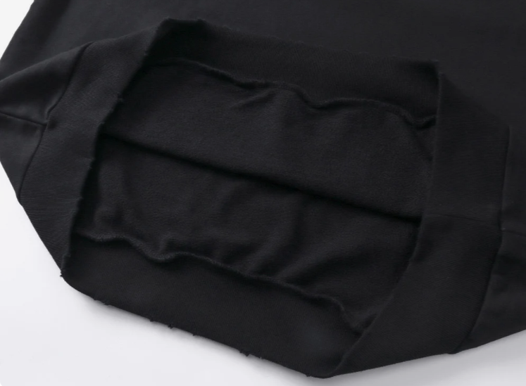 Balenciaga Tape Type Ripped Pocket Hoodie Oversized in Black Faded