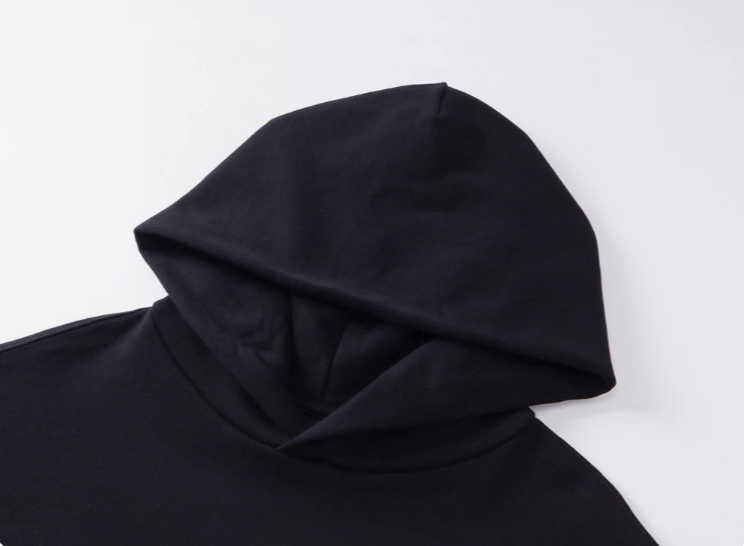 I Love Paris & Balenciaga Hoodie Large Fit in Black Faded