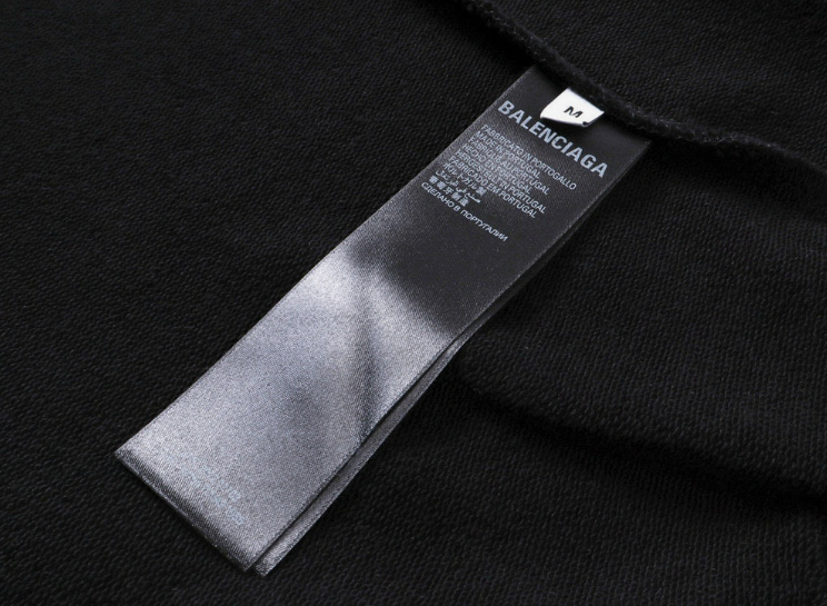 I Love Paris & Balenciaga Hoodie Large Fit in Black Faded