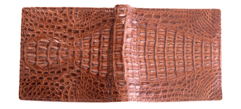 Backstrap Crocodile Skin Wallet