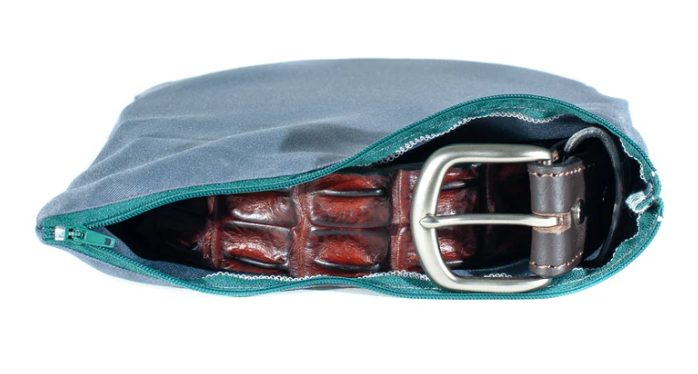 Crocodile Skin Hornback Belt