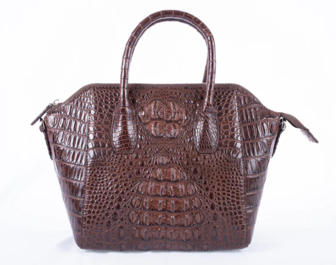 Kelly Crocodile Skin Handbag