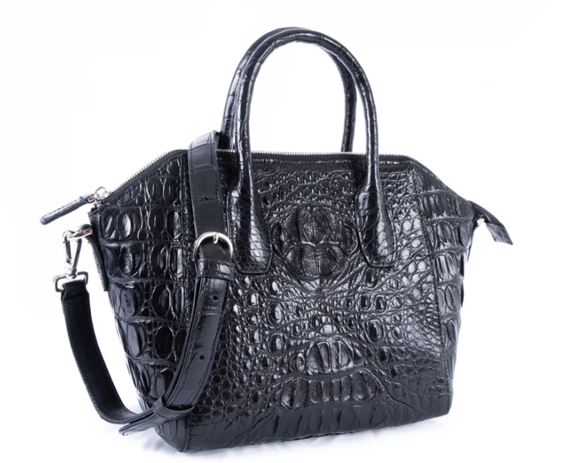 Kelly Crocodile Skin Handbag