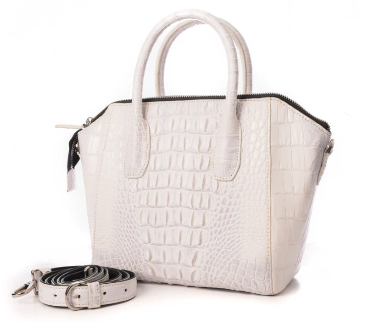 Kelly Crocodile Skin Handbag