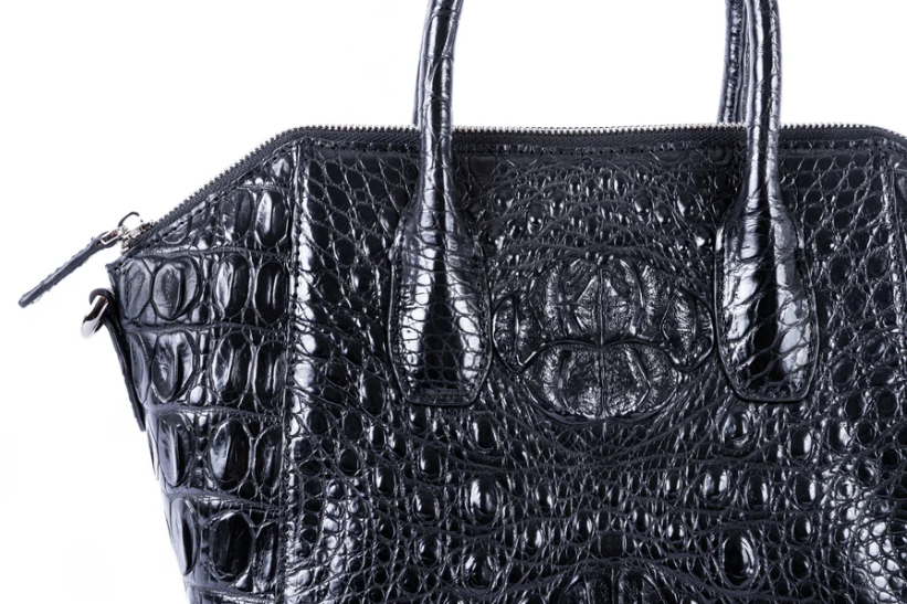 Kelly Crocodile Skin Handbag