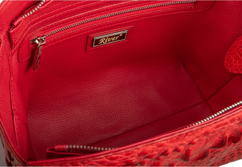 Amore Crocodile Skin Handbag