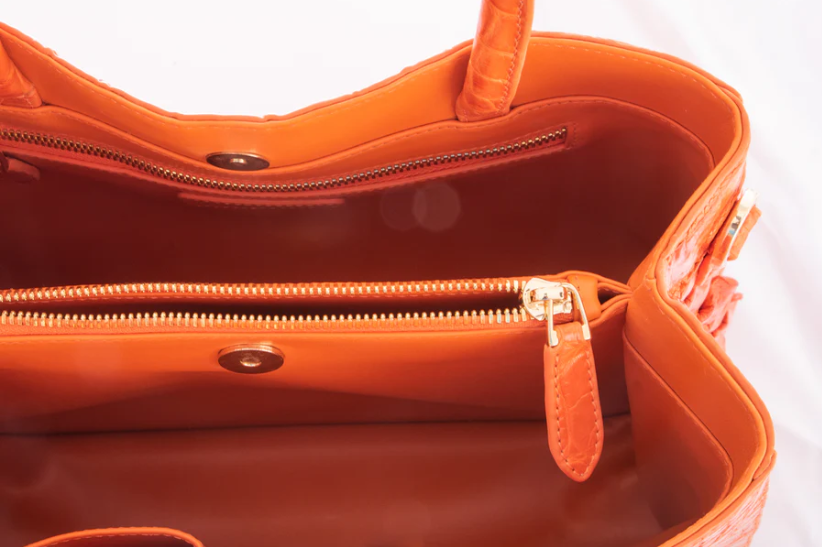 Monika Crocodile Skin Handbag