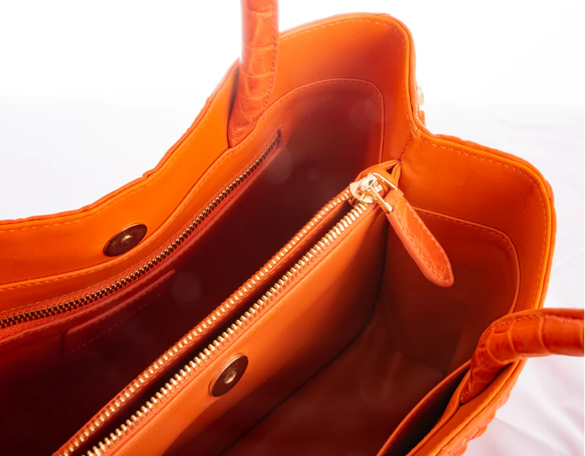 Monika Crocodile Skin Handbag