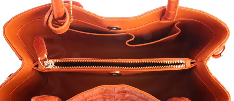 Monika Crocodile Skin Handbag