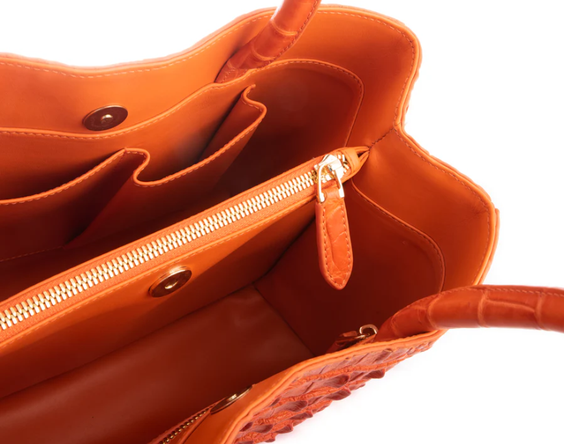 Monika Crocodile Skin Handbag