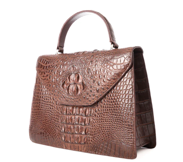 Lola Crocodile Skin Handbag