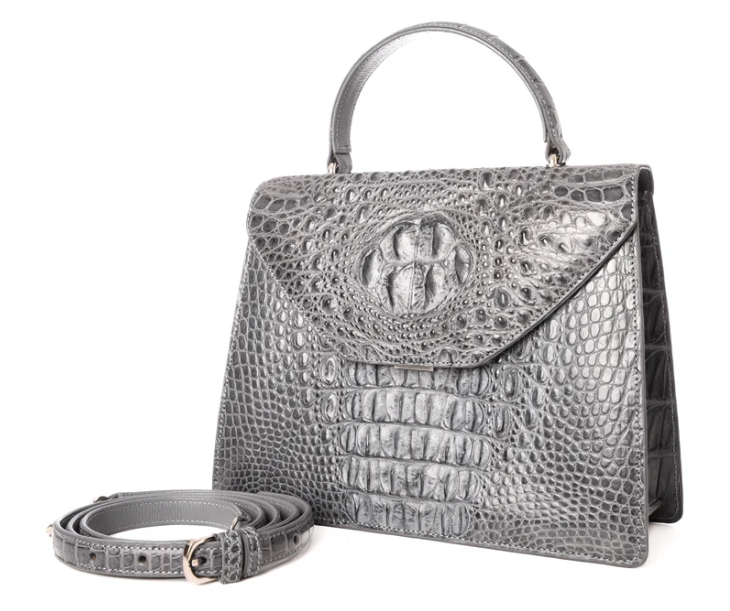 Lola Crocodile Skin Handbag