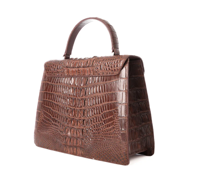 Lola Crocodile Skin Handbag