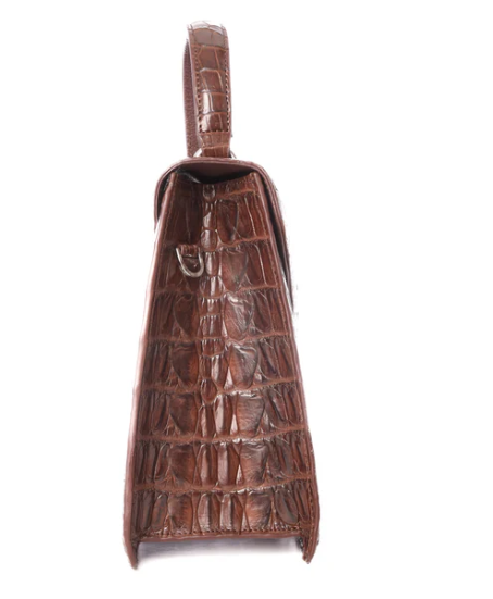 Lola Crocodile Skin Handbag