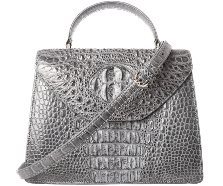 Lola Crocodile Skin Handbag