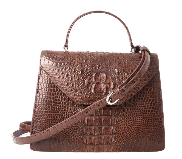 Lola Crocodile Skin Handbag