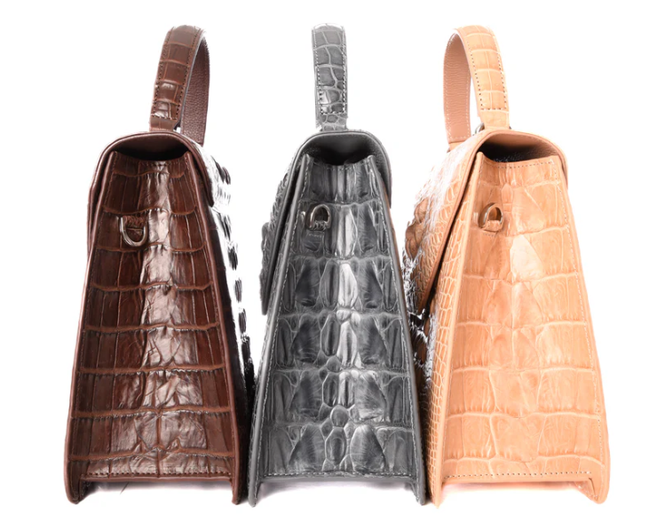 Lola Crocodile Skin Handbag