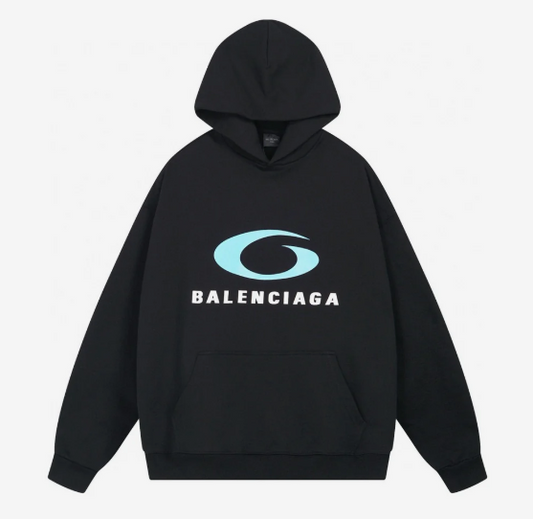 Balenciaga Men's Loop Sports Icon Hoodie Medium Fit in Black