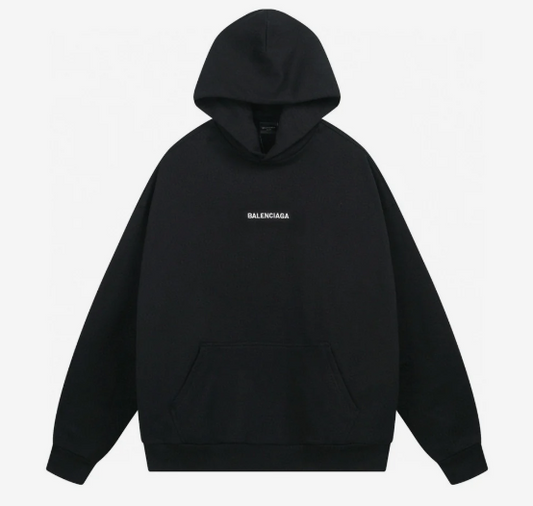New Balenciaga Back Hoodie Medium Fit in Black
