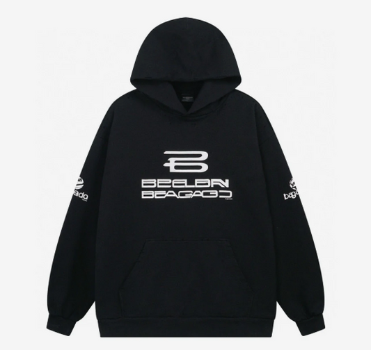 AI Generated Hoodie Medium Fit in black and white