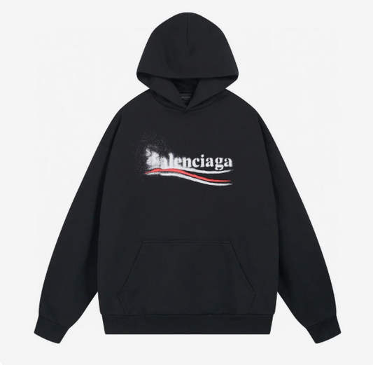 Balenciaga Men's Political Campaign Layered Hoodie in Black