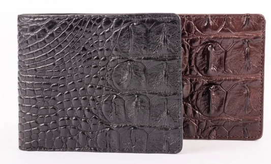 Hornback Crocodile Skin Wallet