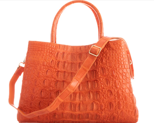 Monika Crocodile Skin Handbag