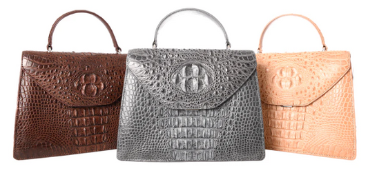 Lola Crocodile Skin Handbag