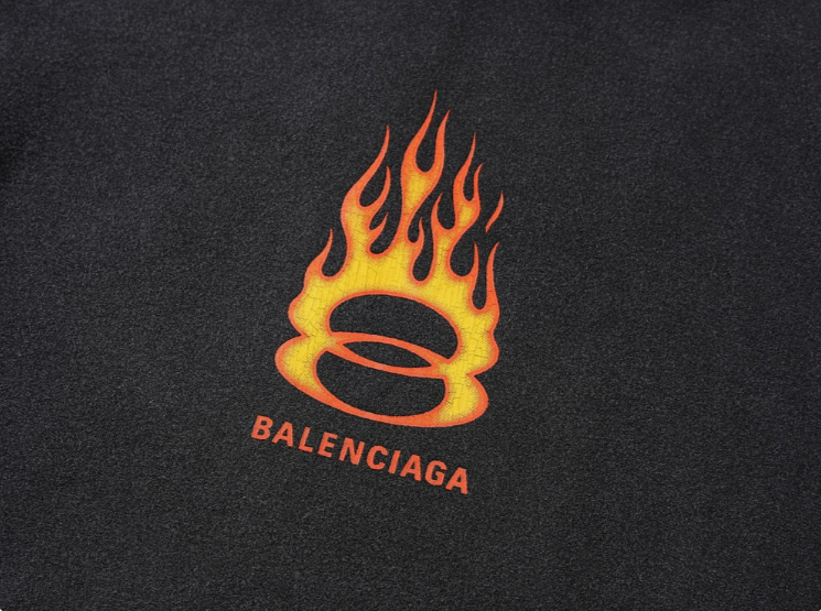 Balenciaga Burning Unity Cotton Medium Fit Hoodie