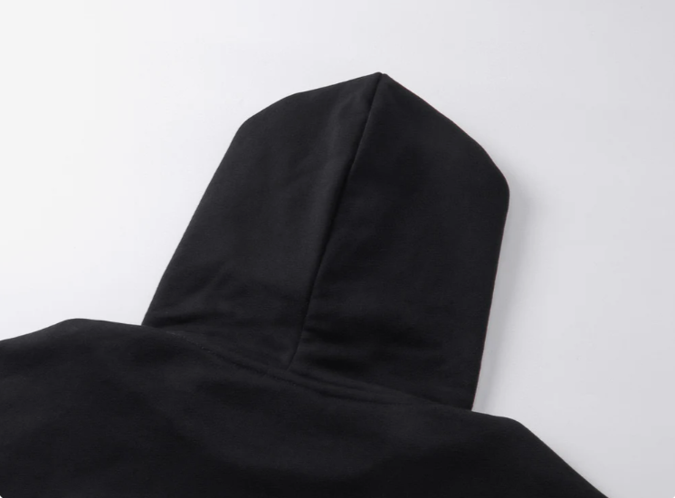 Balenciaga Tape Type Ripped Pocket Hoodie Oversized in Black Faded