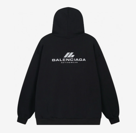 Balenciaga Activewear Hoodie Oversized in Black