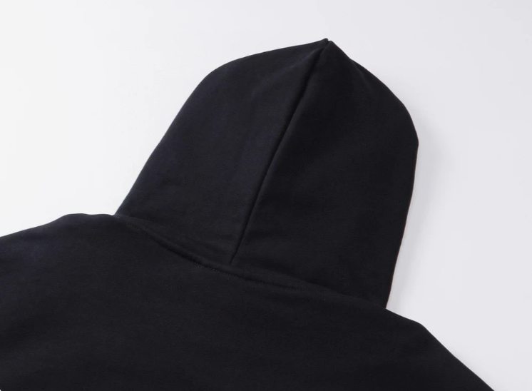 I Love Paris & Balenciaga Hoodie Large Fit in Black Faded