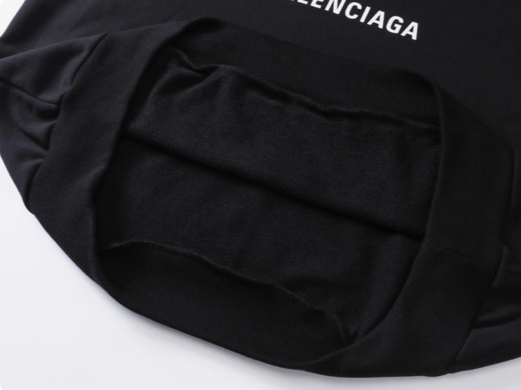 I Love Paris & Balenciaga Hoodie Large Fit in Black Faded