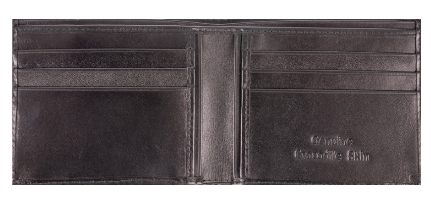 Hornback Crocodile Skin Wallet