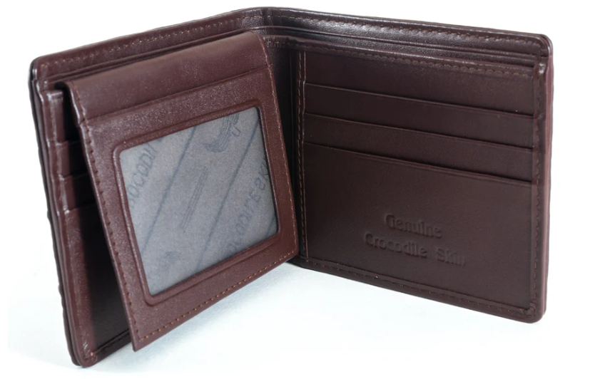 Hornback Crocodile Skin Wallet