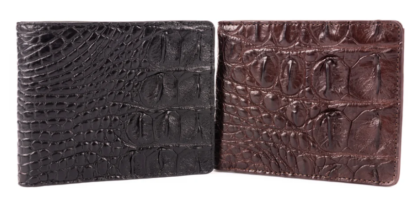 Hornback Crocodile Skin Wallet