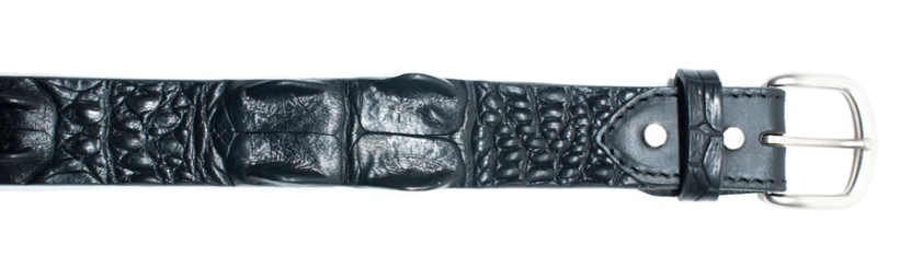 Crocodile Skin Hornback Belt