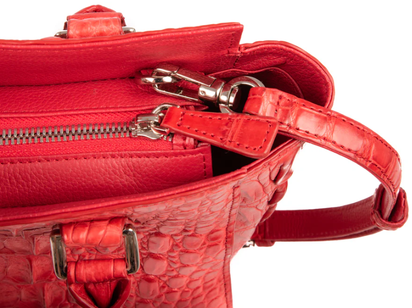 Amore Crocodile Skin Handbag