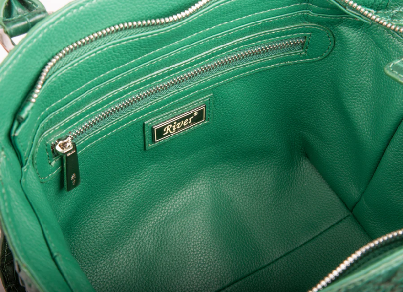 Amore Crocodile Skin Handbag