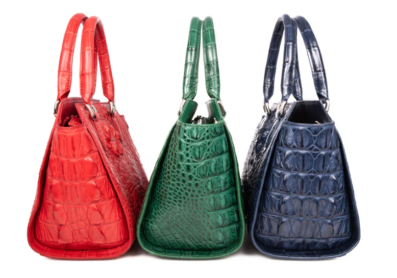 Amore Crocodile Skin Handbag